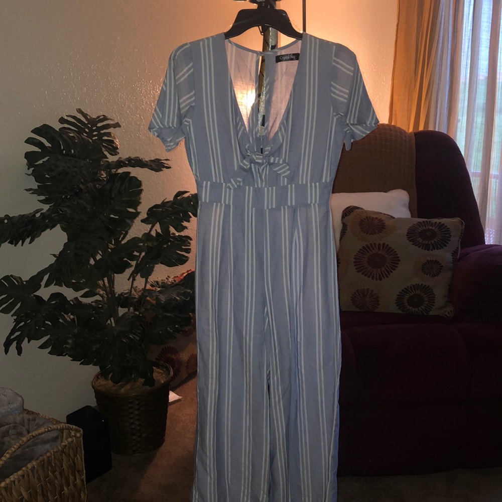 Striped jumpsuit